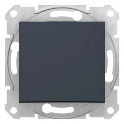 Ключ Schneider Electric електрически стълбищен скрит монтаж, 10 A, графит, Sedna Ключ Schneider Electric електрически стълбищен скрит монтаж, 10 A, графит, Sedna