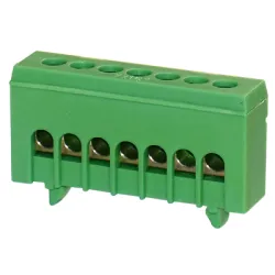 Клема Schrack Technik заземителна изолирана 10 мм2, 63 A, 7 гнезда Клема Schrack Technik заземителна изолирана 10 мм2, 63 A, 7 гнезда