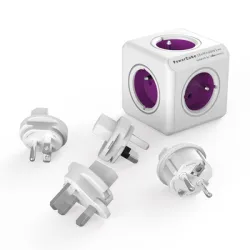 Разклонител Allocacoc електрически без кабел, с комплект щепсели 5 гнезда, бял, PowerCube Rewirable Разклонител Allocacoc електрически без кабел, с комплект щепсели 5 гнезда, бял, PowerCube Rewirable