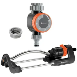 Разпръсквач Gardena за напояване осцилиращ комплект с таймер за вода 220 м2, 1/2, 5/8, 3/4 , Aqua S Разпръсквач Gardena за напояване осцилиращ комплект с таймер за вода 220 м2, 1/2, 5/8, 3/4 , Aqua S