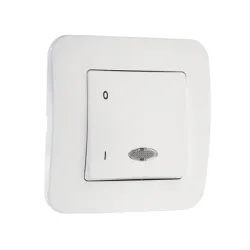 Табло Makel бойлерно  85х85 мм, 16 A, 1 модул, бяло, Lillium Natural