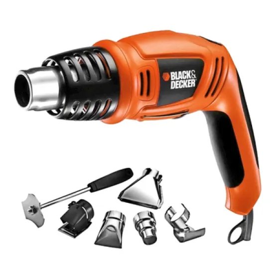 Пистолет Black & Decker за горещ въздух електрически 1800 W, 200-450 л/мин, 560 °C, KX1693