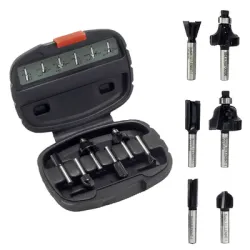 Фрезер Bosch за дърво профилен комплект ф 6 мм, 6 бр. Фрезер Bosch за дърво профилен комплект ф 6 мм, 6 бр.