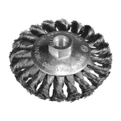 Четка HiKOKI - Hitachi за ъглошлайф  конусовидна, от стоманена усукана тел, ф 100х20 мм Четка HiKOKI - Hitachi за ъглошлайф  конусовидна, от стоманена усукана тел, ф 100х20 мм