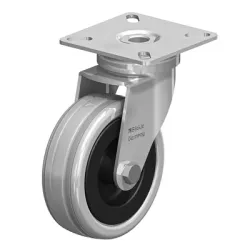 Колело Blickle мебелно завиващо с планка стоманено с каучуков бандаж 75 мм, 60 кг, LPA-VPA 75G Колело Blickle мебелно завиващо с планка стоманено с каучуков бандаж 75 мм, 60 кг, LPA-VPA 75G