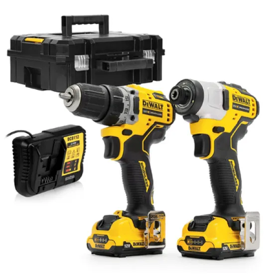 Комплект DeWALT акумулаторни инструменти  DCF801, DCD701, 12 V, 1.3 Ah, DCK2110C2T