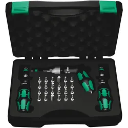 Отвертка Wera динамометрична комплект комплект, 27 бр., 0.3-6 Nm, Kraftform 7440/41/42 Отвертка Wera динамометрична комплект комплект, 27 бр., 0.3-6 Nm, Kraftform 7440/41/42