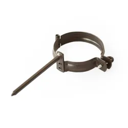 Скоба K&J&G за водосточни тръби ф 100х150 мм, кафява, стоманена Скоба K&J&G за водосточни тръби ф 100х150 мм, кафява, стоманена