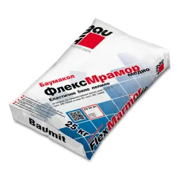 Лепило Baumit циментово за плочки супер гъвкаво 25 кг, бяло, Baumacol FlexMramor medio
