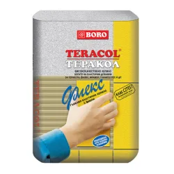 Лепило Boro циментово за плочки супер гъвкаво 25 кг, сиво, Teracol Flex