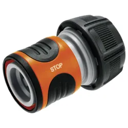 Съединител Gardena за маркуч с бърза връзка и стоп клапа пластмасов 3/4 Съединител Gardena за маркуч с бърза връзка и стоп клапа пластмасов 3/4