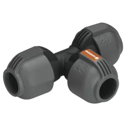 Съединител Gardena за тръби Т-образен пластмасов 25 мм Съединител Gardena за тръби Т-образен пластмасов 25 мм