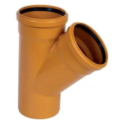 Разклонител Pestan PVC за канализация с уплътнител ф 125х125 мм, 45 °