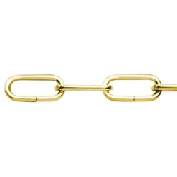Верига Vormann декоративна стоманена с месингово покритие звено ф 2.8х34х15 мм, 10 кг