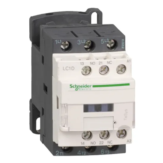 Контактор Schneider Electric променливотоков  3P (3 NO), 1 NO + 1 NC, 220 V, 18 A, TeSys D