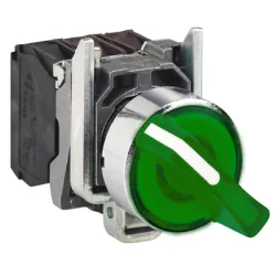 Превключвател Schneider Electric пуск-стоп със задържане светещ 3 A, 240 V, 1 NC + 1 NO, зелен, Harmony XB4 Превключвател Schneider Electric пуск-стоп със задържане светещ 3 A, 240 V, 1 NC + 1 NO, зелен, Harmony XB4