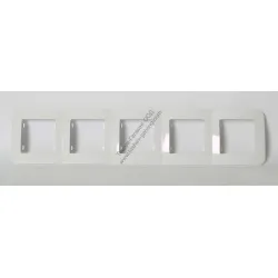 Рамка Makel декоративна за ключове и контакти 5 модула, бяла, Lillium Natural Рамка Makel декоративна за ключове и контакти 5 модула, бяла, Lillium Natural