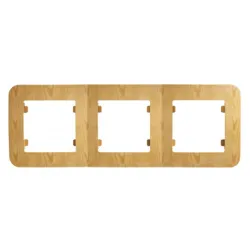 Рамка Makel декоративна за ключове и контакти 3 модула, светло дърво, Lillium Natural Рамка Makel декоративна за ключове и контакти 3 модула, светло дърво, Lillium Natural
