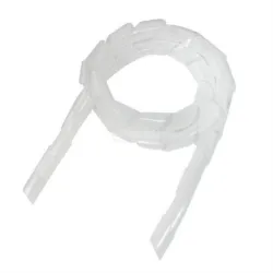 Шлаух спирален, за изолация на кабели ф 7.5 мм, 10 м, бял