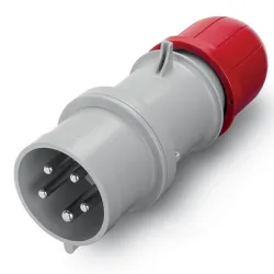 Щепсел Scame промишлен мобилен трифазен 32 A, 400 V, 3P+N+E, червен, Optima