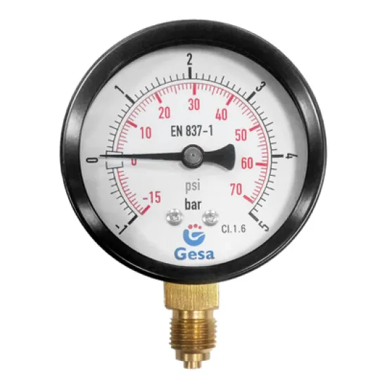 Манометър Gesa за вакуум радиален ф 63 мм, -1-5 bar, 1/4'', M0201