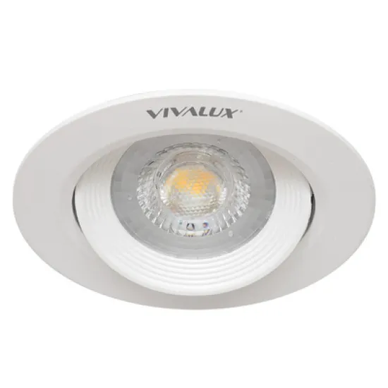 LED луничка Vivalux за вграждане с насочване 5 W, 230 V, 90 мм, 4000 K, 350 lm, 43.5 мм, бяла, Raya LED