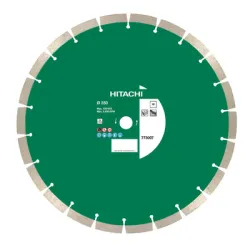 Диск HiKOKI - Hitachi диамантен за сухо и мокро рязане на бетон, тухли и керемиди 350x25.4x2.3 мм, 15 мм Диск HiKOKI - Hitachi диамантен за сухо и мокро рязане на бетон, тухли и керемиди 350x25.4x2.3 мм, 15 мм