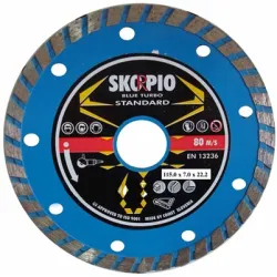 Диск SwatyComet диамантен за сухо рязане на гранит, мрамор и скални материали 115x22.23 мм, Scorpio Blue Turbo Standard