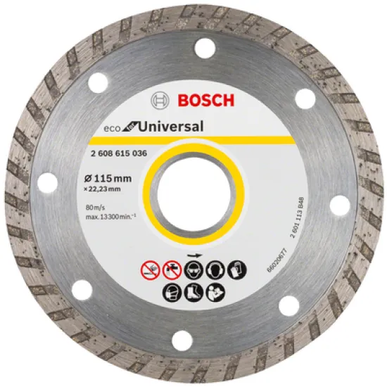 Диск Bosch диамантен за сухо рязане универсален 125x22.23x2 мм, 7 мм, Eco for Universal