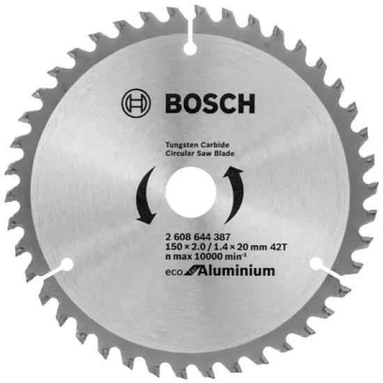 Диск Bosch метален HM за рязане универсален 150x20x2.2 мм, 42 z, Eco for Aluminium