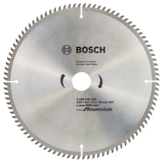 Диск Bosch метален HM за рязане универсален 254x30x3 мм, 96 z, Eco for Aluminium