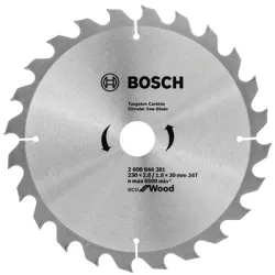 Диск Bosch метален HM за рязане на дърво напречно подаване 230x30x2.8 мм, 24 z, Eco for Wood Диск Bosch метален HM за рязане на дърво напречно подаване 230x30x2.8 мм, 24 z, Eco for Wood