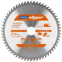 Диск Norton метален HM за рязане на ламинат 216х30х2.3 мм, 60 z, Clipper