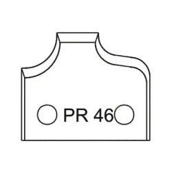 Нож Dena профилен за универсална фрезова глава 40х4 мм, PR46