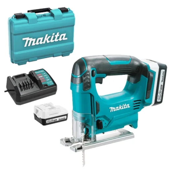 Трион Makita прободен (зеге) акумулаторен 14.4 V, 1.3 Ah, 0-2900 хода/мин, 18 мм, JV143DWE