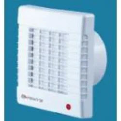 Вентилатор Vents за стенен монтаж квадратен с автоматична клапа 22 W, 185 м3/ч, 190х190х98 мм, ф 125 мм, бял, MA 125