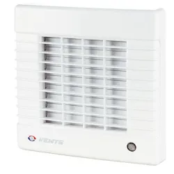 Вентилатор Vents за стенен монтаж квадратен с автоматична клапа 26 W, 295 м3/ч, 212х212х114 мм, ф 150 мм, бял, MA 150