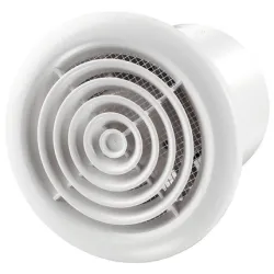 Вентилатор Vents за стенен монтаж кръгъл 14 W, 98 м3/ч, ф 141х104 мм, ф 100 мм, хром, PF 100