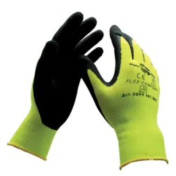 Ръкавици Wurth топени в латекс акрилни размер 10, черно и жълто, Flex Comfort Thermo Ръкавици Wurth топени в латекс акрилни размер 10, черно и жълто, Flex Comfort Thermo