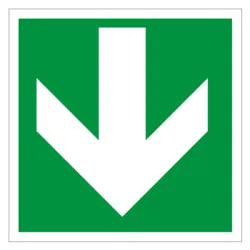 Знак Totem лепенка указателен Посока за евакуация 147х147 мм Знак Totem лепенка указателен Посока за евакуация 147х147 мм