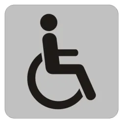 Табелка Totem за врата инокс WC инвалиди Табелка Totem за врата инокс WC инвалиди