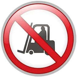 Знак Totem лепенка забранителен Забранено е за индустриални превозни средства ф 150 мм Знак Totem лепенка забранителен Забранено е за индустриални превозни средства ф 150 мм