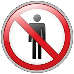 Знак Totem лепенка забранителен Забранено е за пешеходци ф 150 мм Знак Totem лепенка забранителен Забранено е за пешеходци ф 150 мм