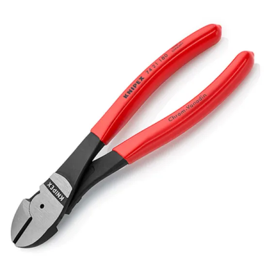 Клещи Knipex резачки странични извити, с изолация 180 мм, 3.8 мм, 74 21 180