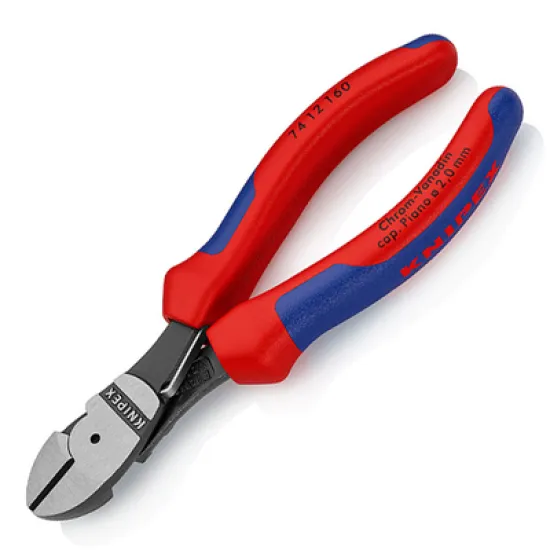 Клещи Knipex резачки странични усилени, с изолация 160 мм, 3.4 мм, 74 12 160