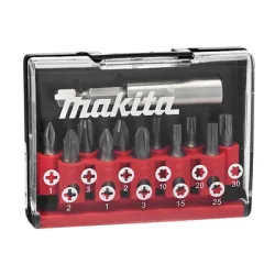 Накрайник бит Makita комплект PH/PZ/TX с магнитен държач 1/4 Накрайник бит Makita комплект PH/PZ/TX с магнитен държач 1/4