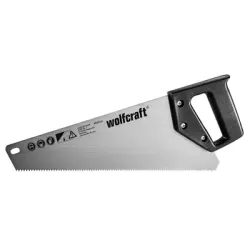 Трион Wolfcraft ръчен за дърво със закалени зъби 350 мм, 9 TPI Трион Wolfcraft ръчен за дърво със закалени зъби 350 мм, 9 TPI