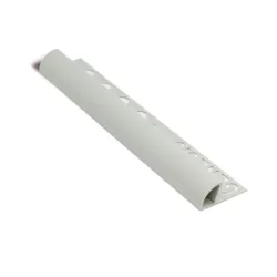 Лайстна Genesis за плочки PVC външен ъгъл 2.5 м, 8 мм, сива, ETR