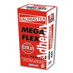 Лепило Strom циментово за плочки супер гъвкаво 25 кг, сиво, Mega Flex