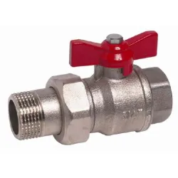 Кран Syveco сферичен метален с холендър 3/4, резба М <> резба Ж, Sferaco